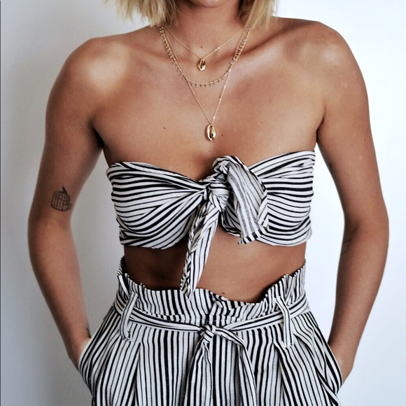 LAST ONE Smocked Bandeau Top - Picture 2 of 7